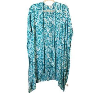Moss Rose Beachy Swimsuit Cover Kimono Ruan Cardi - NEW